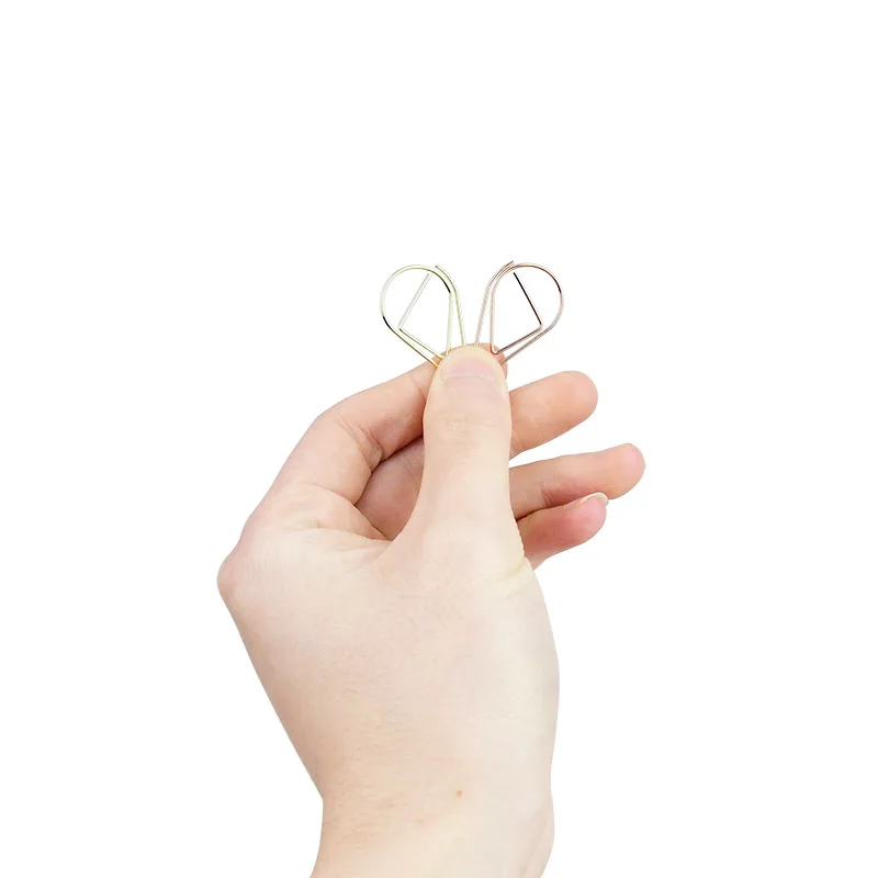 

30/50Pcs Mini Creative Water Drop Paperclip Metal Bookmarks Memo Bookmark Marking Clips For School Office Supplies