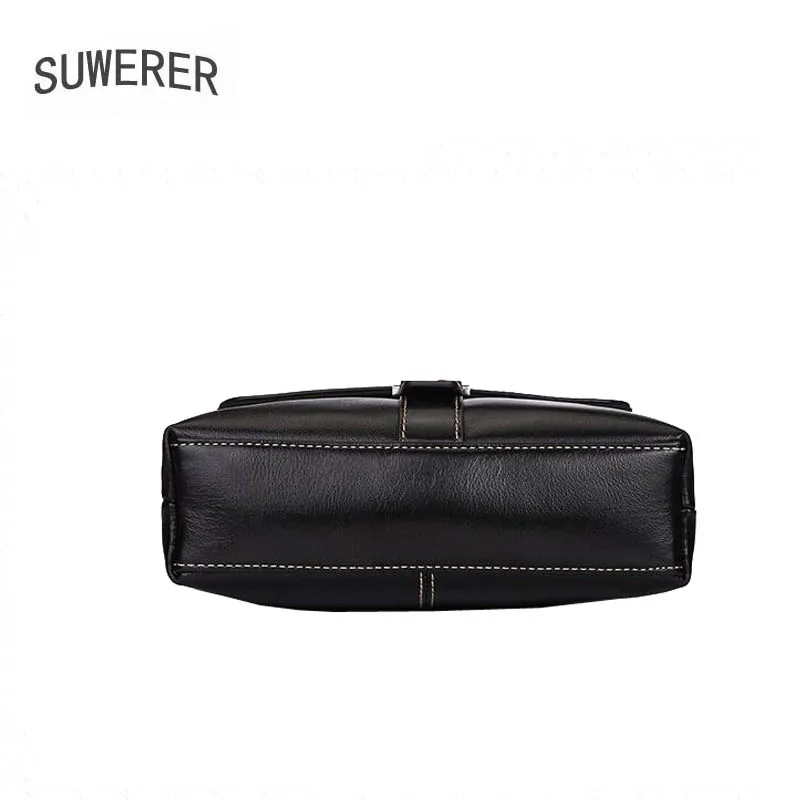 

SUWERER 2020 New Men Genuine Leather bag cowhide men bag fashion shoulder crossbody bag