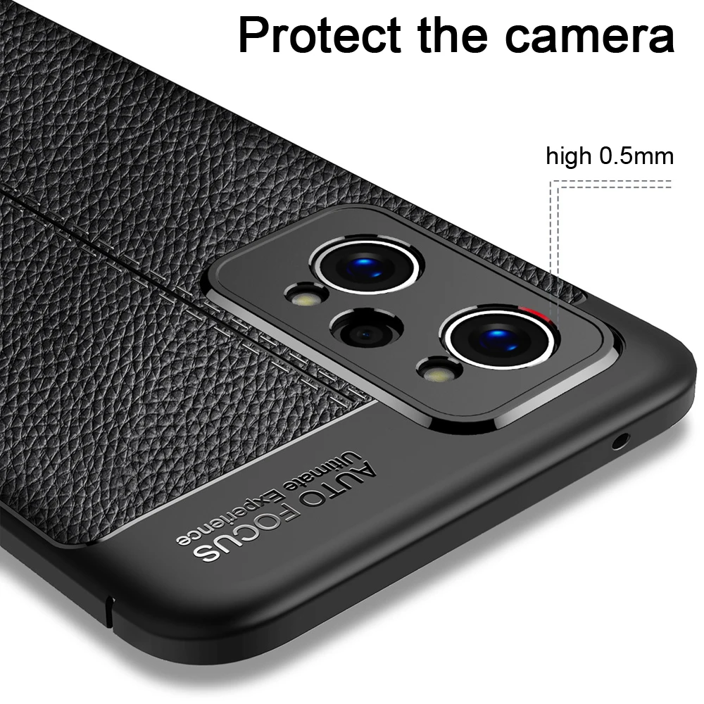 keysion shockproof case for realme gt neo 2 2t 5g leather texture soft silicone phone cover for for oppo realme c11 2021 c25s free global shipping
