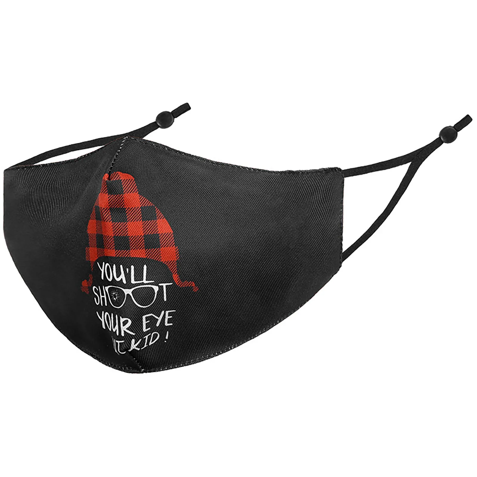 Маска для лица с рисунком рождественской елки Регулируемая Строительная