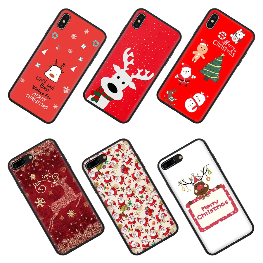 WEBBEDEPP Cartoon Santa Claus Christmas Soft Silicone Case for Apple iPhone 11 Pro XS Max XR X 8 7 6S 6 Plus 5 5S SE Back Shell | Мобильные