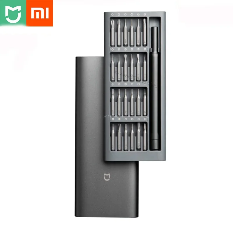 

Набор отверток Xiaomi Mijia 24 в 1, магнитные ремонтные инструменты, алюминиевая коробка, комплект отверток Mijia для умного дома Xiaomi