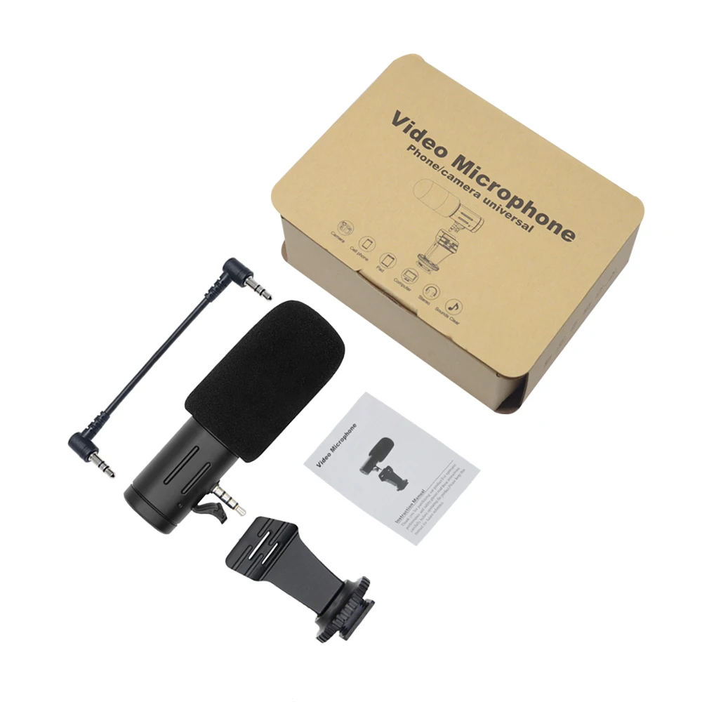 

Mcoplus MIC-06 3.5mm Audio Plug Professional Camera Recording Microphone For Camera DSLR Digital Video Camcorder VLOG Microfone