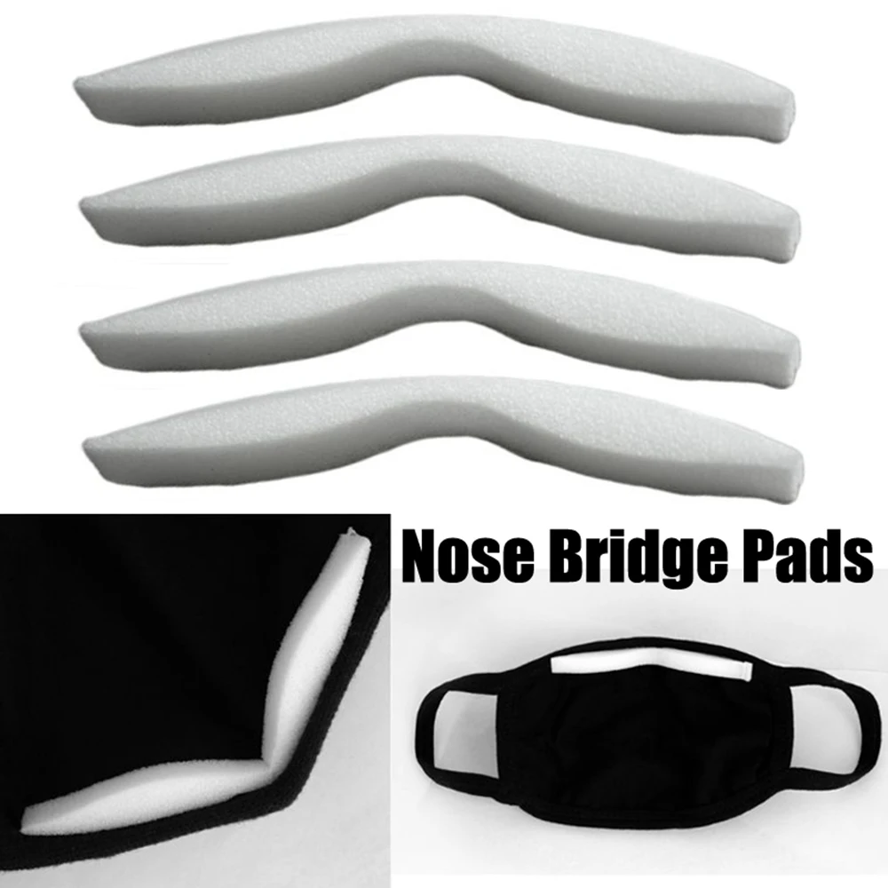 

100Pcs Sponge Protection Strip Microfiber Foam Anti-Fog Nose Bridge Pads Cushion Mouth Mask With Double-Sided Adhesive Tape