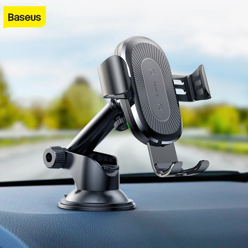 

Baseus gravity Car Holder wireless charger for iPhone X Samsung S10 S9 S8 mobile phone QI wireless charger fast wireless charger