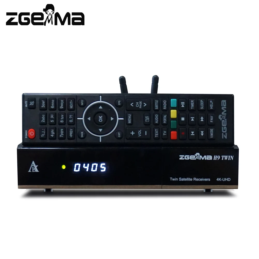Verkauf Zgemma 4K UHD Satellite TV Empfänger Twin DVB S2X Multi-stream Tuner CA + Twin CI Plus Zgemma H9 Twin Nizza Media Linux Decoder