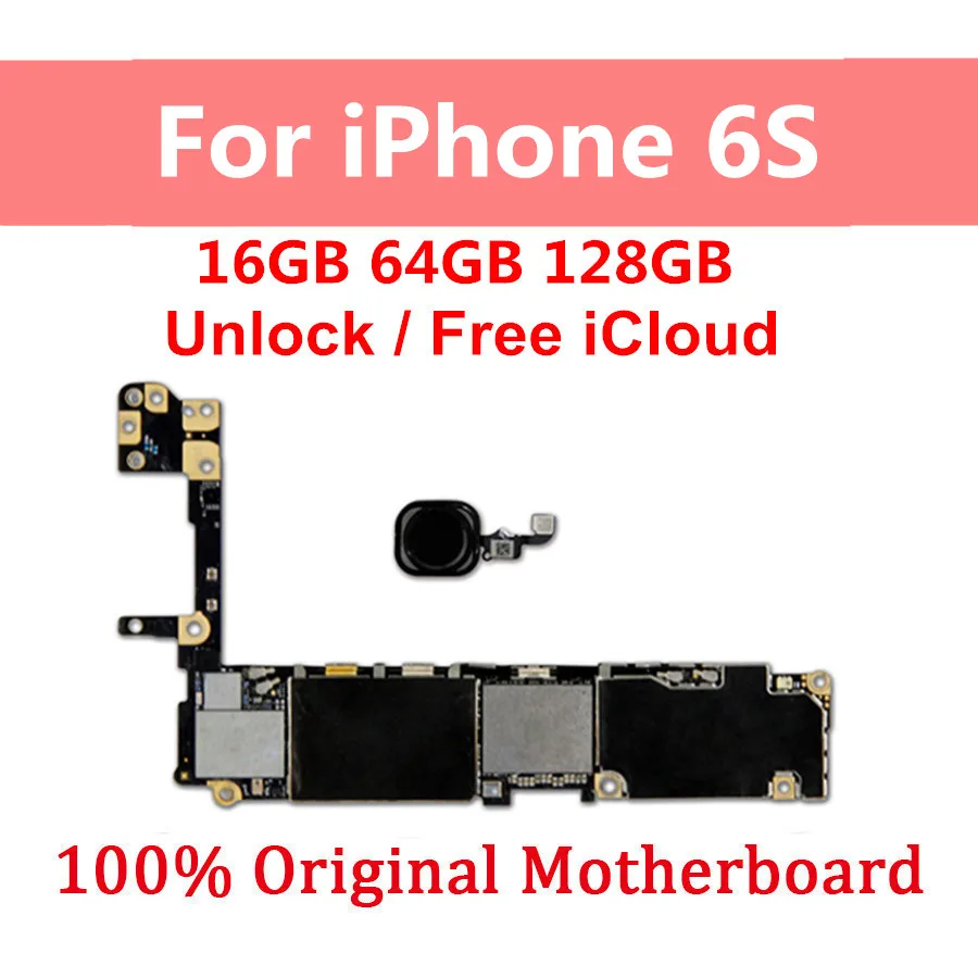 Заводская разблокированная материнская плата для iPhone 6s 16 Гб 64 128 ГБ Логическая с