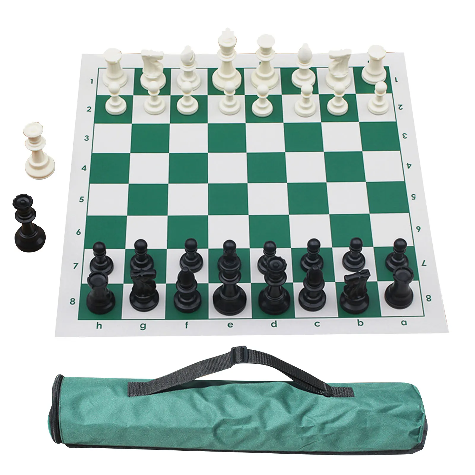 

Puzzle Chess Set PVC Leather Tournament Portable Travel Chess Vinyl Chessboard Board Games For Beginner Children Toy