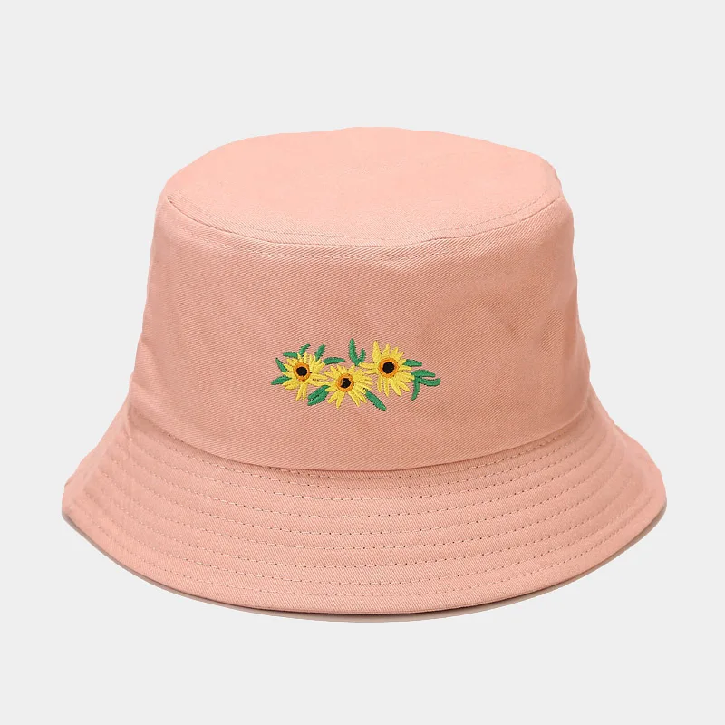 Панама с вышитыми цветами женская в японском стиле шапка рыбака летняя модная |