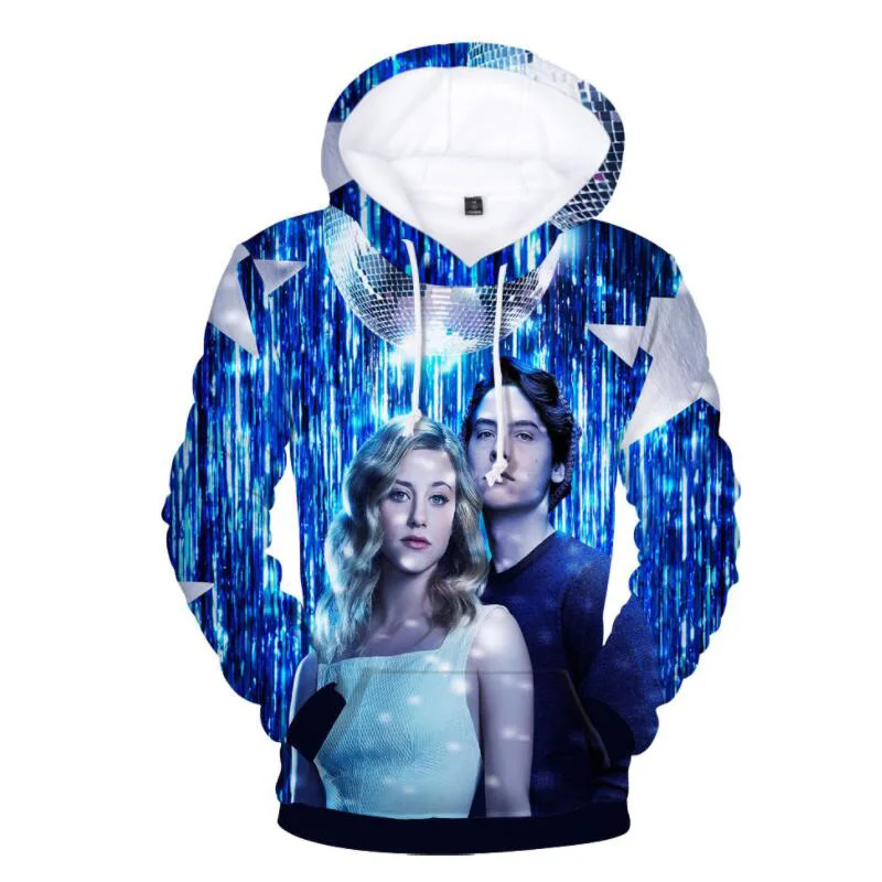 

3D print Riverdale South Side Serpents Hoodies Sweatshirts Male sudadera hombre Jughead Jones Archie Andrews Winter hooded