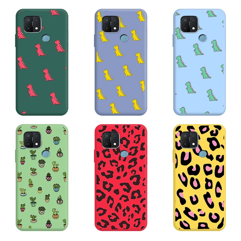 

Dinosaur TPU Soft Shell For OPPO A15 A15S A32 2021 4G Case Silicone Matte Edging Phone Case Cover For OPPO A15 A15S A32