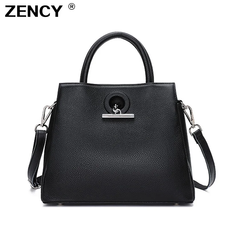 

Роскошные сумки ZENCY из 100% натуральной коровьей кожи с ручками, женская сумка-мессенджер через плечо, сумка через плечо из воловьей кожи