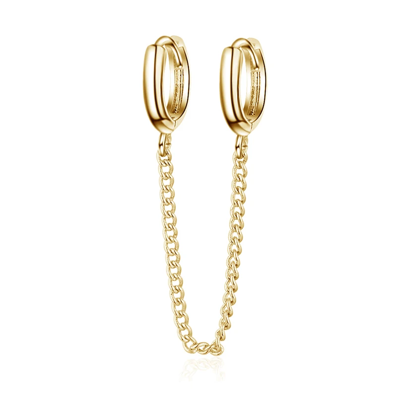 

1 piece of Korean stainless steel earrings fashion tassel retro long chain metal earrings factory wholesale KOUDOUN