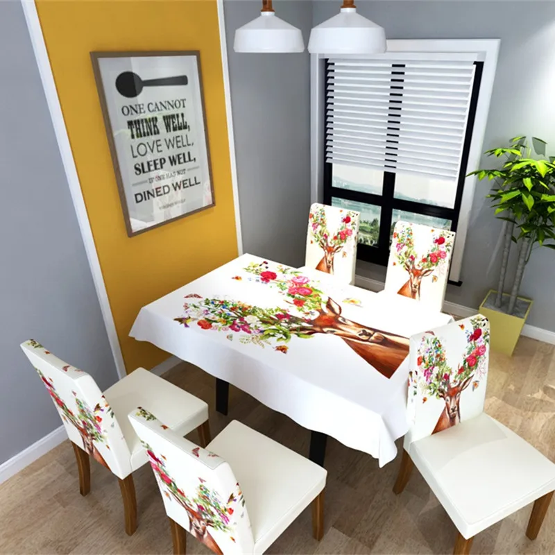 Розово-пятнистого оленя чехлы для стульев Стретч эластичные на кресла чехлов