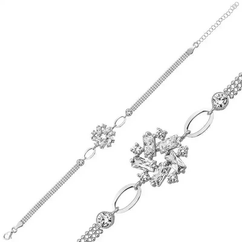 

Женский браслет Silverlina с серебряным кубическим цирконием