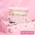 1 шт. 3 размера Diy Подарочный пакет с окошком Печатный торт десерт упаковка Рождество Свадьба Домашняя вечеринка стандартная коробка