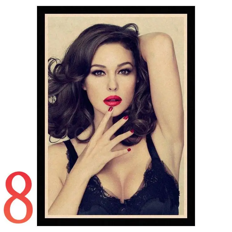 Красный Идеальный JL Malena Monica Bellucci плакат наклейки на стену Винтаж постер печатает Высокое качество для бара и домашнего декора XXLHB01 - Цвет: Красный