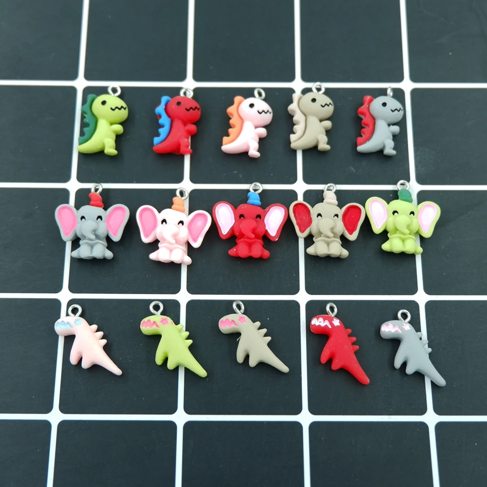 Подвески из смолы в виде динозавра слона подвески для браслетов ожерелий сережек