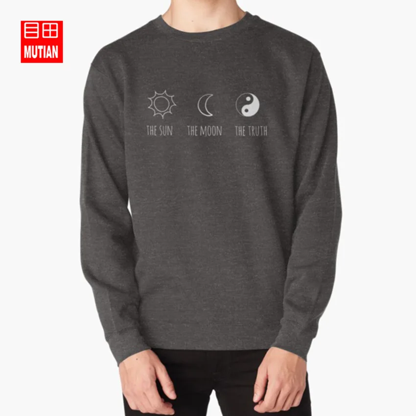 darkgrey-sweatshirt Толстовки с капюшоном «солнце, Луна, истина», «волк», «буддизм», «солнце», «Луна», «Истина», «Талисман», «фандом Инь Ян» - Цвет: darkgrey-sweatshirt