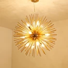 Золотая Фотолюминесцентная Подвесная лампа Sputnik для гостиной, Декор Спальни, ресторана, кафе, Фотолюминесцентная лампа