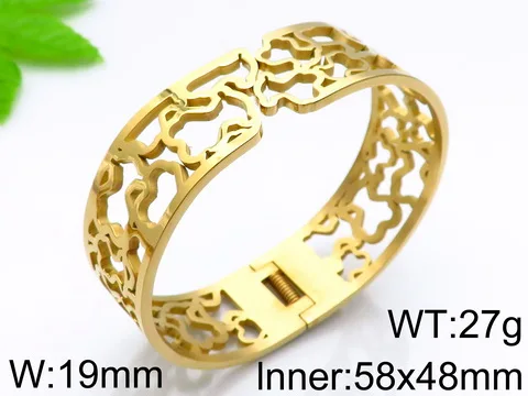 Foreign trade hot sale bear earrings titanium steel jewelry fashion hollow gold and silver mascot round j | Украшения и