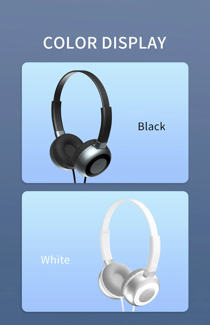 PHOMAX 3.5mm Wired Headphones Over Ear Headsets Bass Stereo Earphone With Microphone White Black For Phone Computer PC Mic | Электроника
