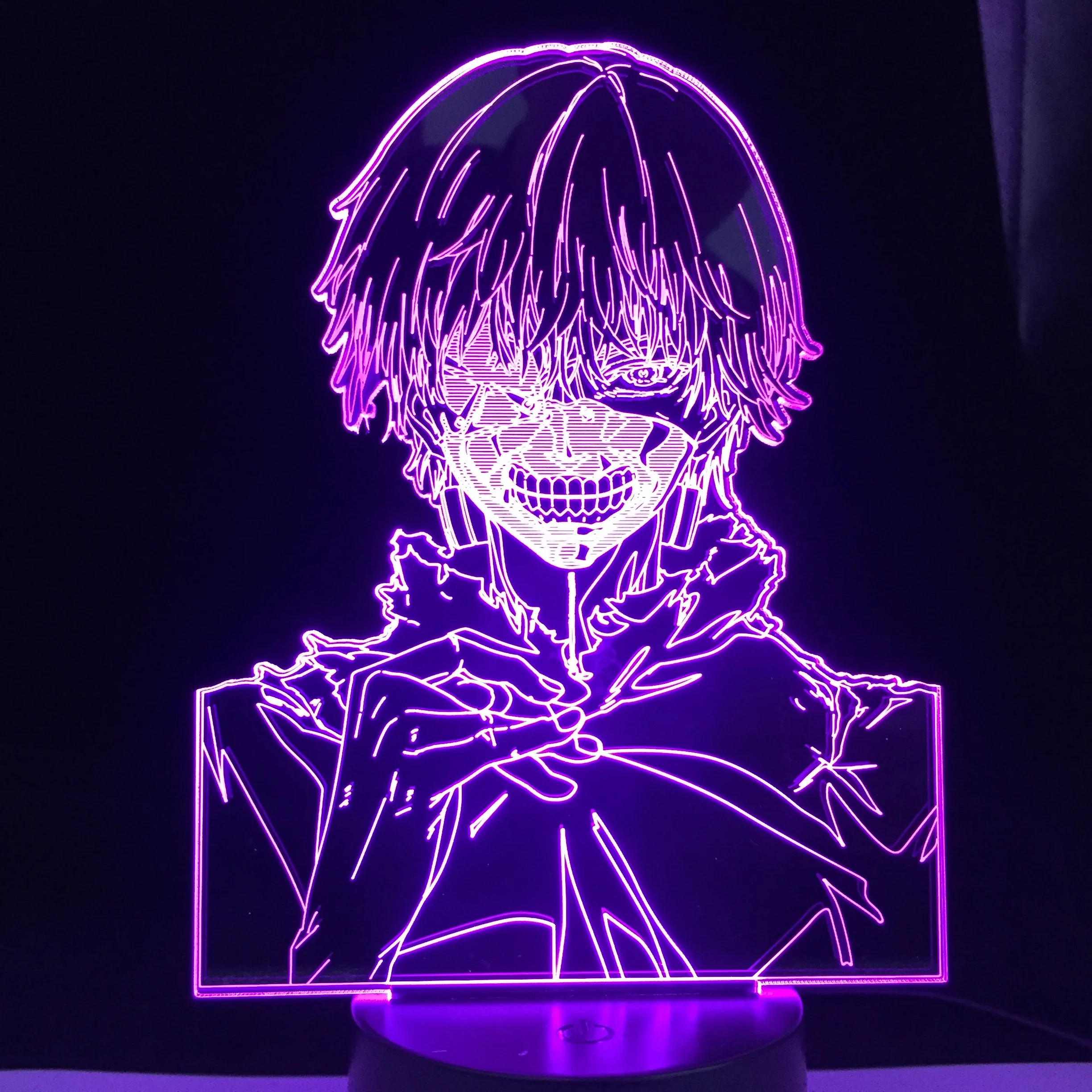 

Anime 3d Lamp Tokyo Ghoul Ken Kaneki for Bedroom Decor Nightlight Cool Birthday Gift Acrylic Led Night Light Tokyo Ghoul
