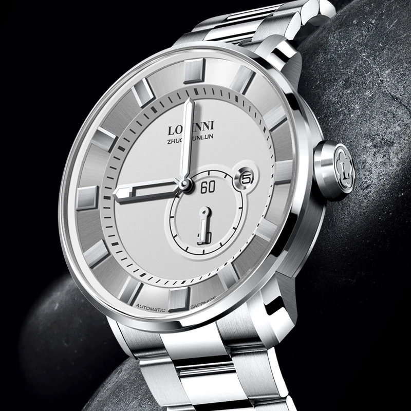 LOBINNI Швейцария мужские часы люксовый бренд Авто Дата Механические Мужские