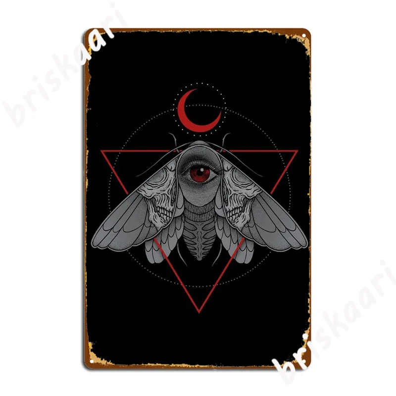 

Occult Moth Metal Sign Plates Designing Cave Pub Wall Pub Tin Sign Posters