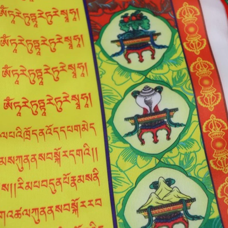 Тибетский буддийский Шелковый флаг на удачу Настенный декор флаги баннеры
