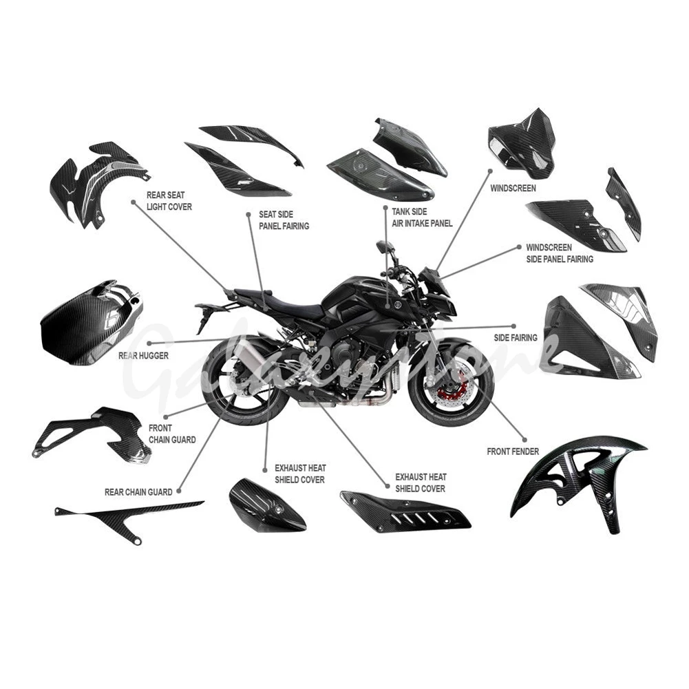 3 K саржевое углеродное волокно для Yamaha MT10 2016 2017 2018 весь обтекатель