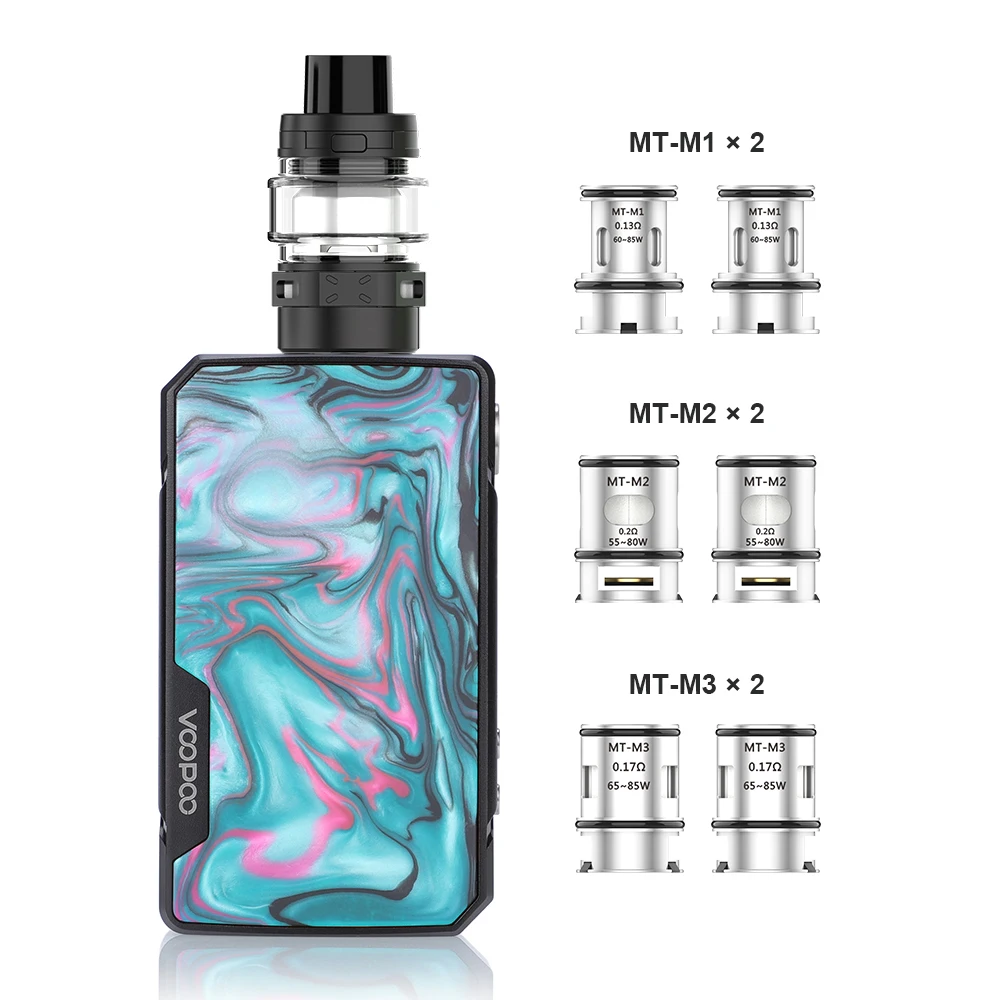VOOPOO DRAG 2 177 Вт TC MOD BOX W/MAAT Tank MT-M1 M2 M3 катушки головки GENE. Fit чип fit Dual 18650 батарея