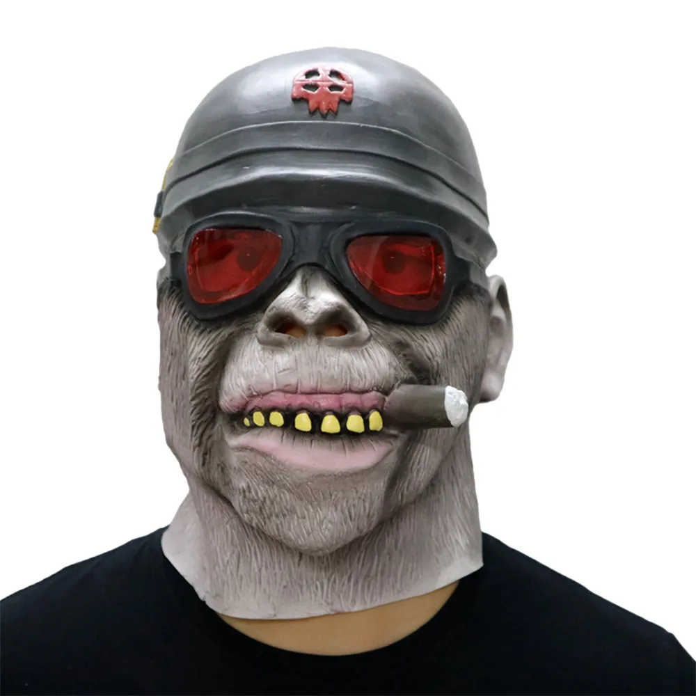 Маска к Хэллоуину 2019 Реалистичного Обезьяна для защиты от дыма плавления уход за
