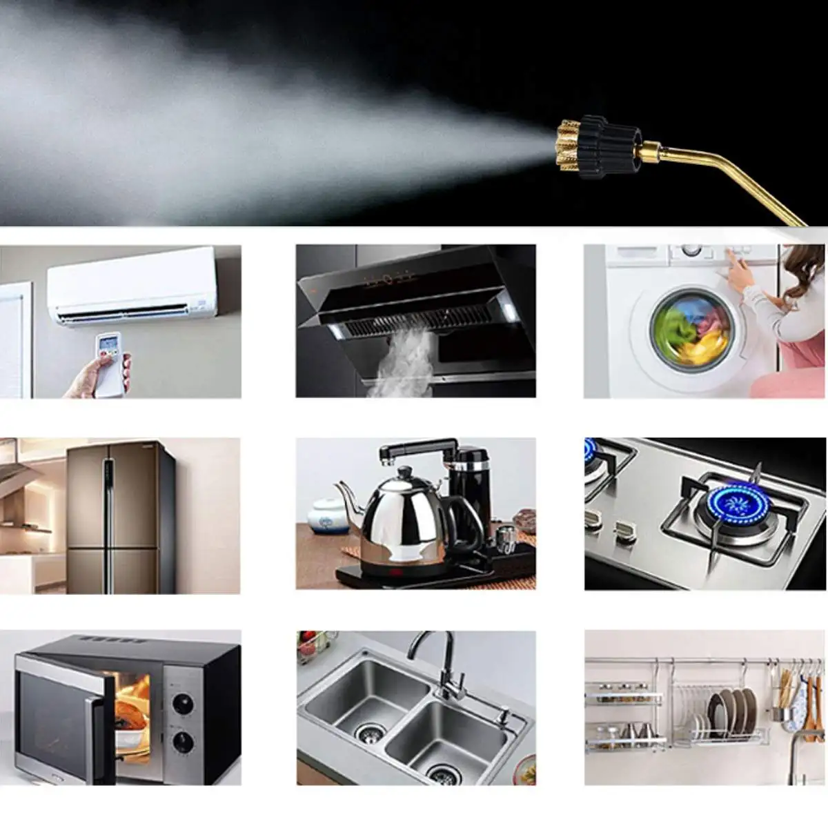 

High Temperature Steam Cleaner 220V 1800W High Pressure Home Car Cleaning Machine Household Kitchen Washing Cleaner Sanitizer