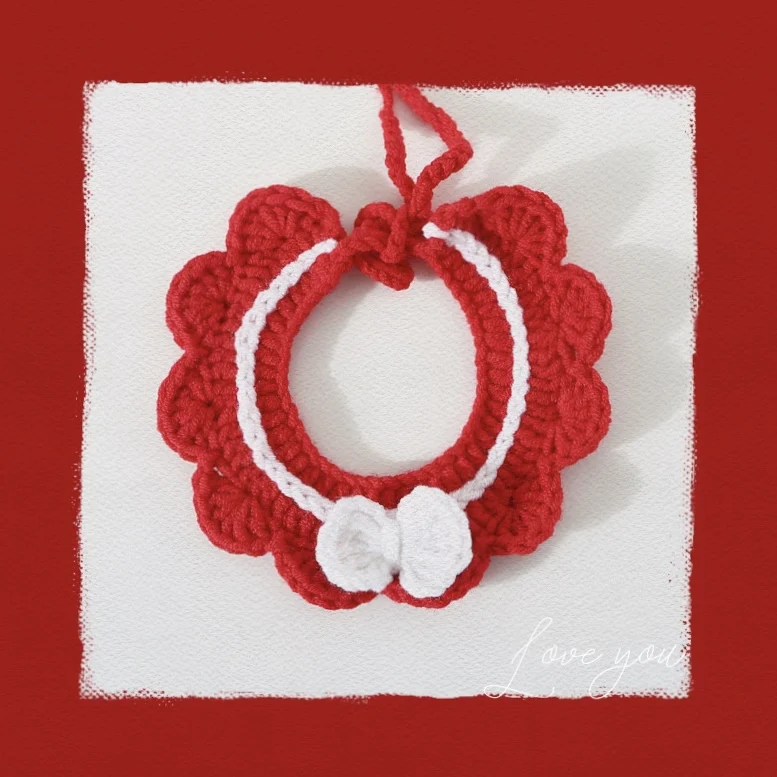 

Cute Cat Dog Bandana Bibs Scarf Collar Adjustable Pet Neckerchief Scarf Waterproof Saliva Towel for Small Medium Large Dogs