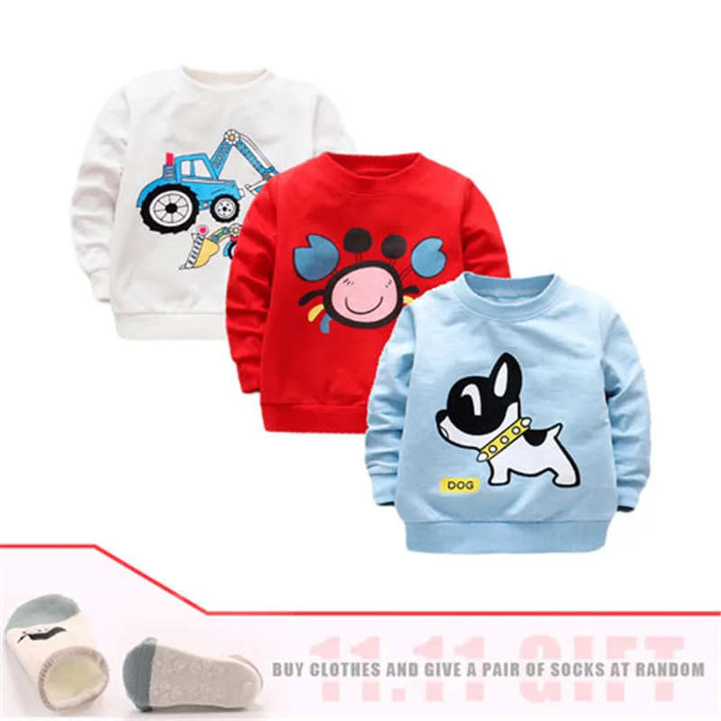 Хлопковая футболка с длинным рукавом 3 шт./лот для маленьких мальчиков |