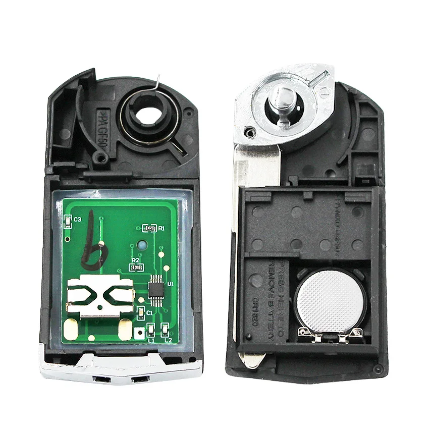 3 кнопки 433 МГц складной ключ с дистанционным управлением чипом 4D63 БЕСКЛЮЧЕВОЙ