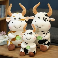 new year of the bull 2021 symbol gift ox year doll rattle decor kawaii lucky cute cow plush soft toy plushie