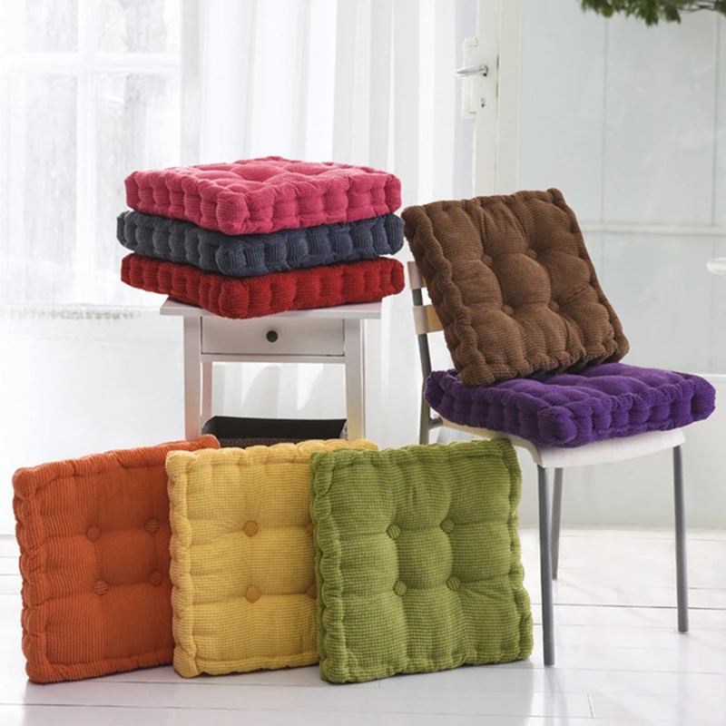 35 1PC Cotton Seat Cushion Square Sofa Pillow Buttocks Chair Cushion Office Bar Chair Back Seat Cushions Round Comfortable
