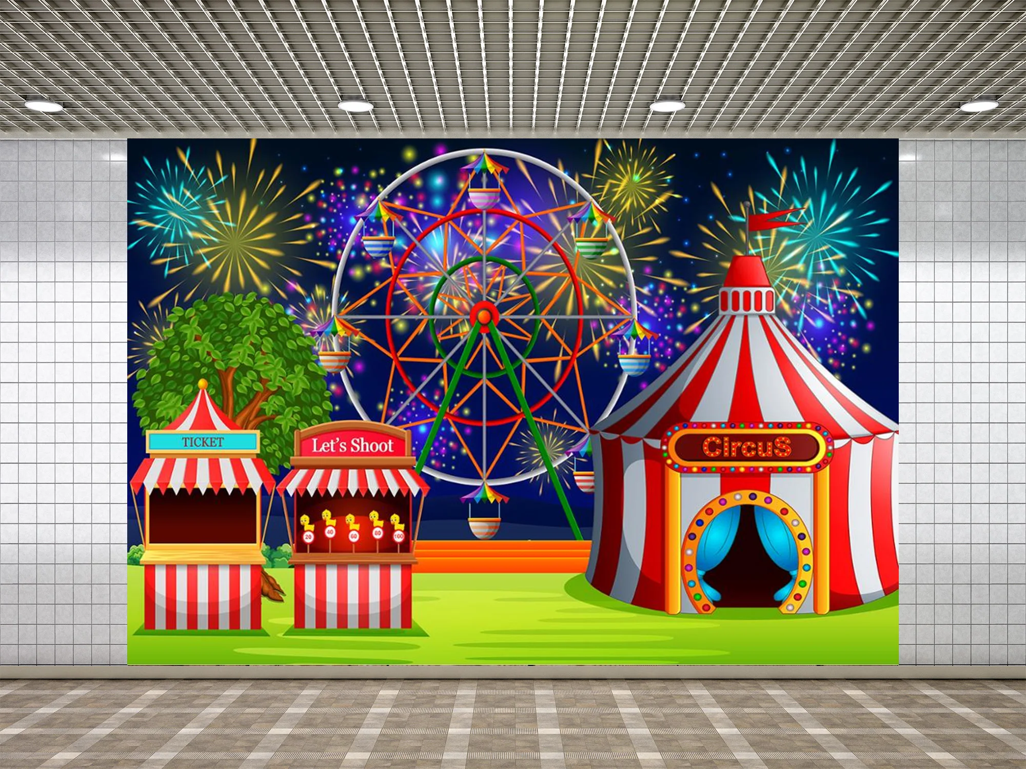 Lyavshi цирк палатка декорации карнавал день Рождения Вечеринка баннер фотография
