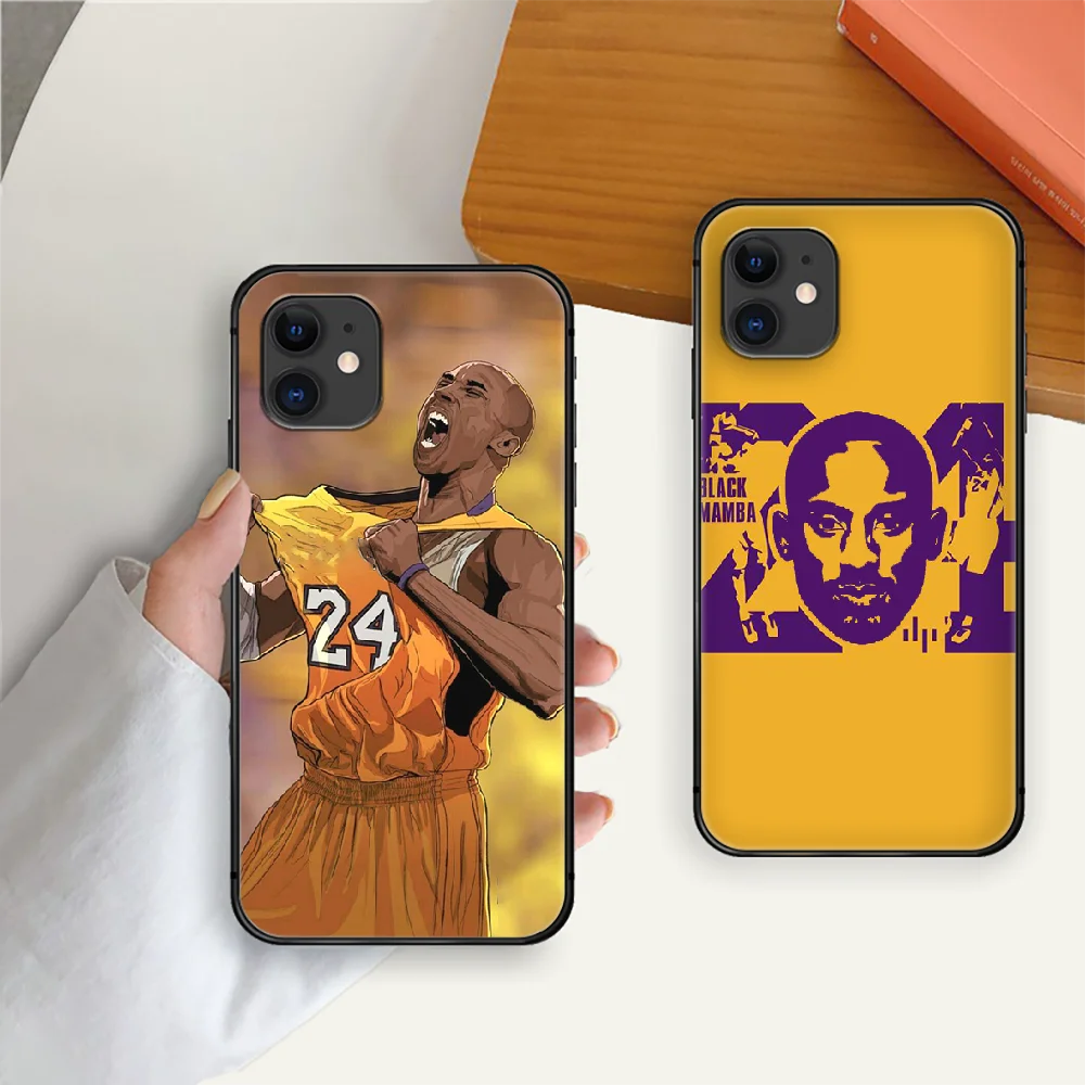 

Basketball Mamba Kobe 24 Phone Case Cover For Iphone 5 6 7 8 11 12 5S 6S X Xr XS Se Plus Pro Max Mini 2020 Black Waterproof