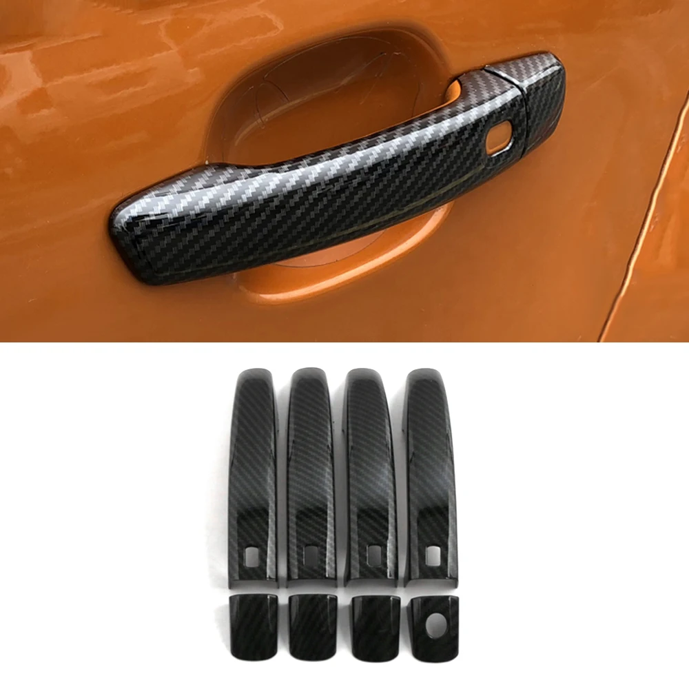 

Car Accessories ABS Carbon Gate Door Handle Trim Frame Sticker Cover Exterior Decoration for Audi A4 B8 A5 8T 8F Q3 8U Q5 8R