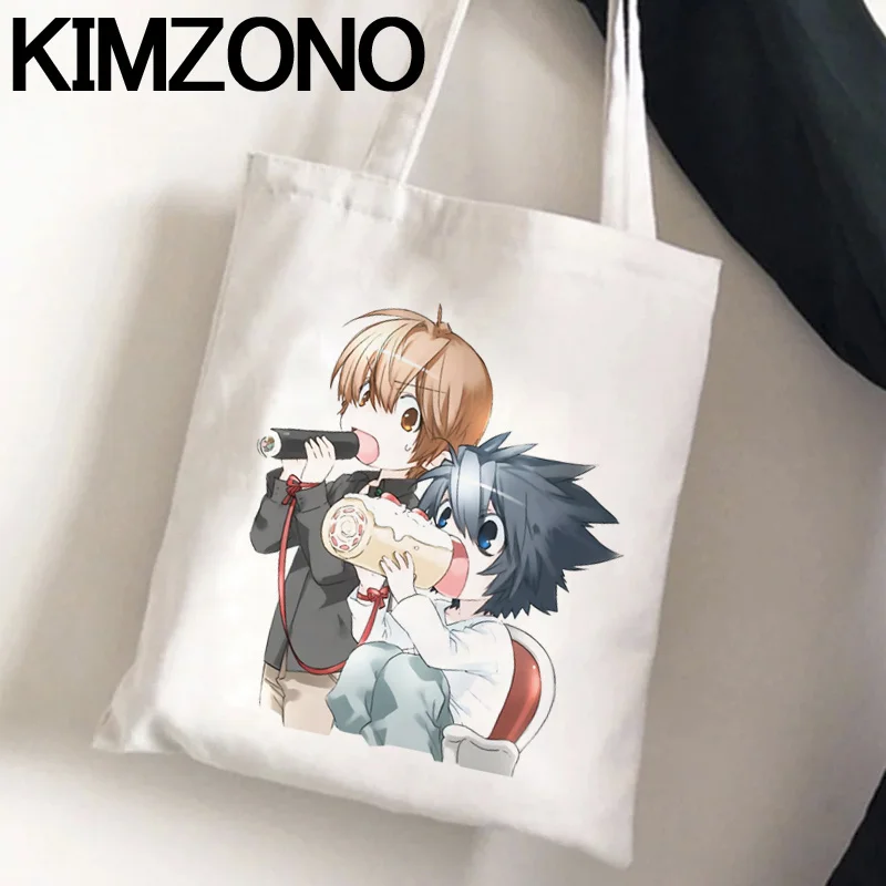 

Death Note shopping bag bolso shopper eco handbag reusable shopper bag string foldable sacolas