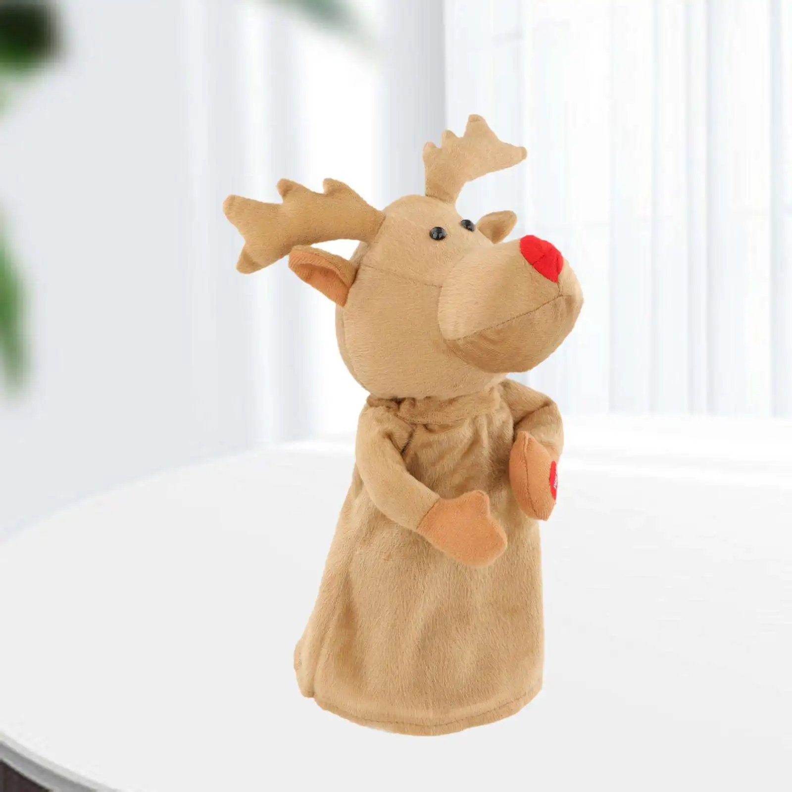 

Электрическая кукла северного оленя, плюшевая Рождественская кукла для рождественского подарка, для малышей на день рождения