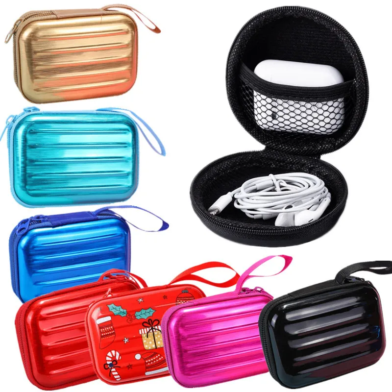 

Portable Storage Carrying Earphone Holder Bag Case Earphones Box For Earbuds Memory Card USB Cable Cover Headphone Accessories