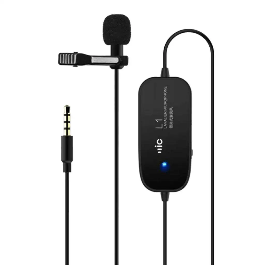 

3.5mm External Clip-on Lapel Lavalier Microphone For SmartPhone