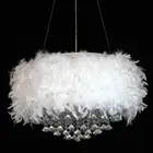 Рождественская елка, белая полоска из натуральных перьев, 2 м