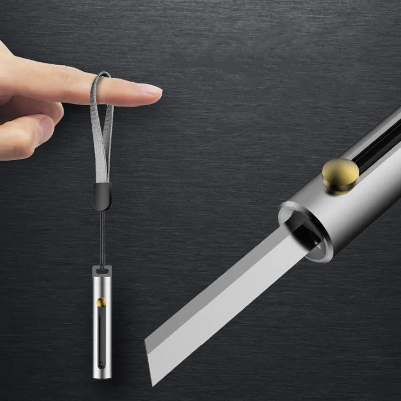 

Portable Mini Knife Pocket Paper Cutter Telescopic Tool Keychain Creative Folding Telescopic EDC Knife