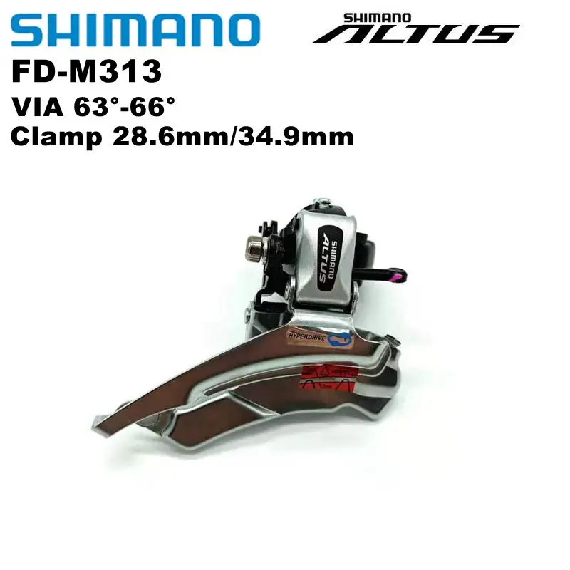 Передний переключатель передач Shimano Altus для велосипеда FD M313/M311 зажим 28 6 мм/31 8 мм/34 9