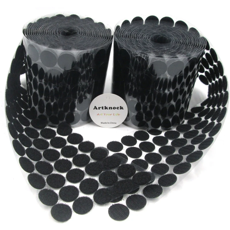 100 пар двухсторонних клейких крючков петли диски круглые крепежные ленты швейные